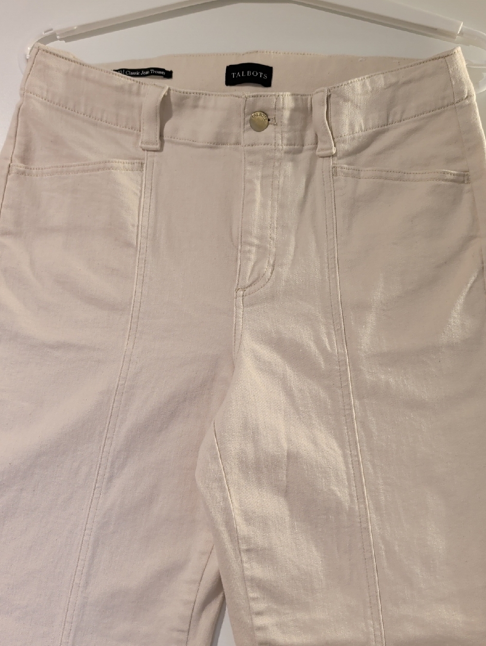 Talbots Classic Jean Denim Trouser with Black Label Size 10  99% Cotton 1% Spand - Picture 5 of 11
